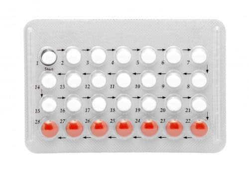 A package of birth control pills for 1 month.