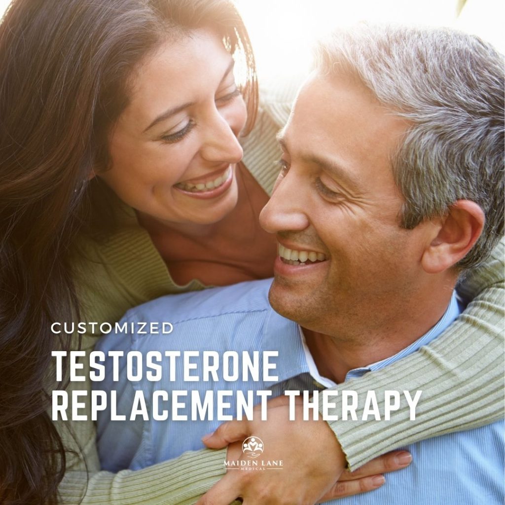 Man enjoying relationship with partnr because of testosterone replacememnt therapy - Maiden Lane Medical, NY