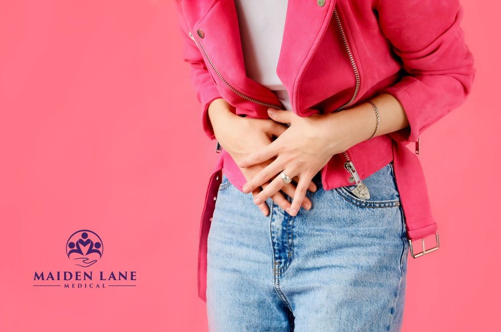 Woman with adenomysis pain before seeing OBG/YN specialist in NYC.