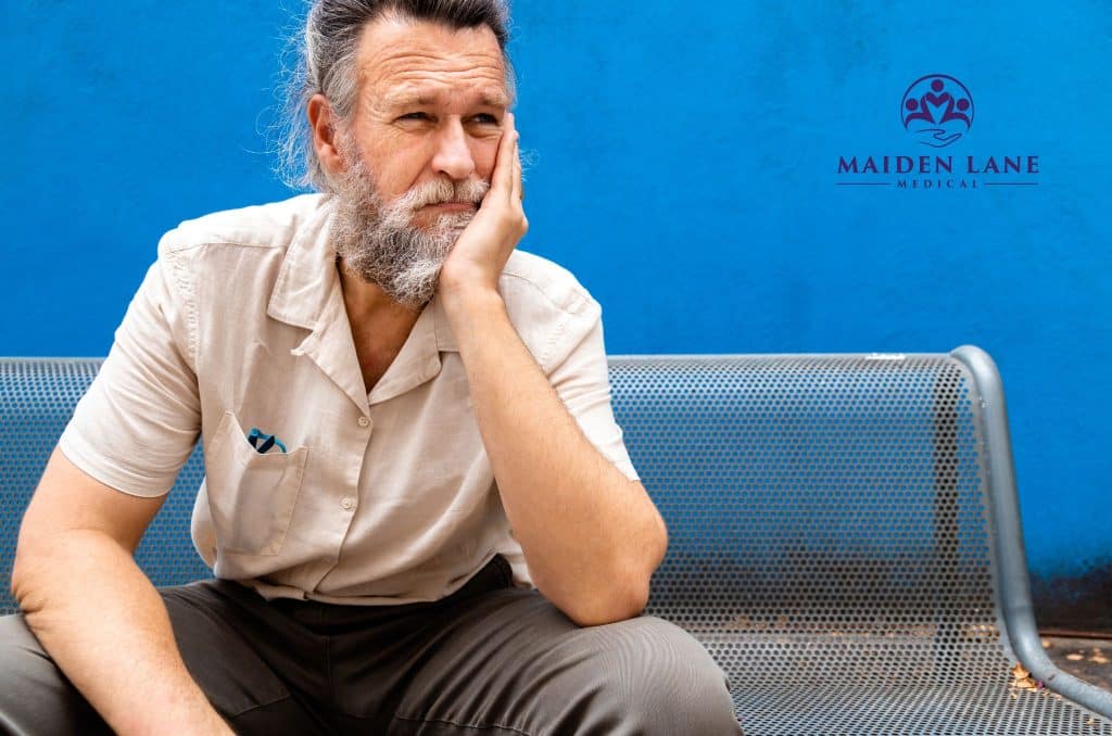 An older man with an enlarged prostate who is worried about BPH.