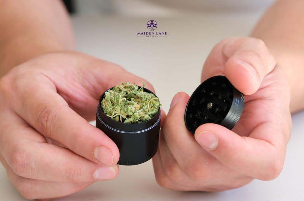 A patient in NYC taking medical marijuana for pain management.